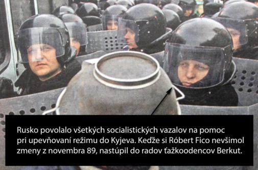 Fico vracia rusom dlh za rok 68 - nastúpil do jednotiek Berkut.